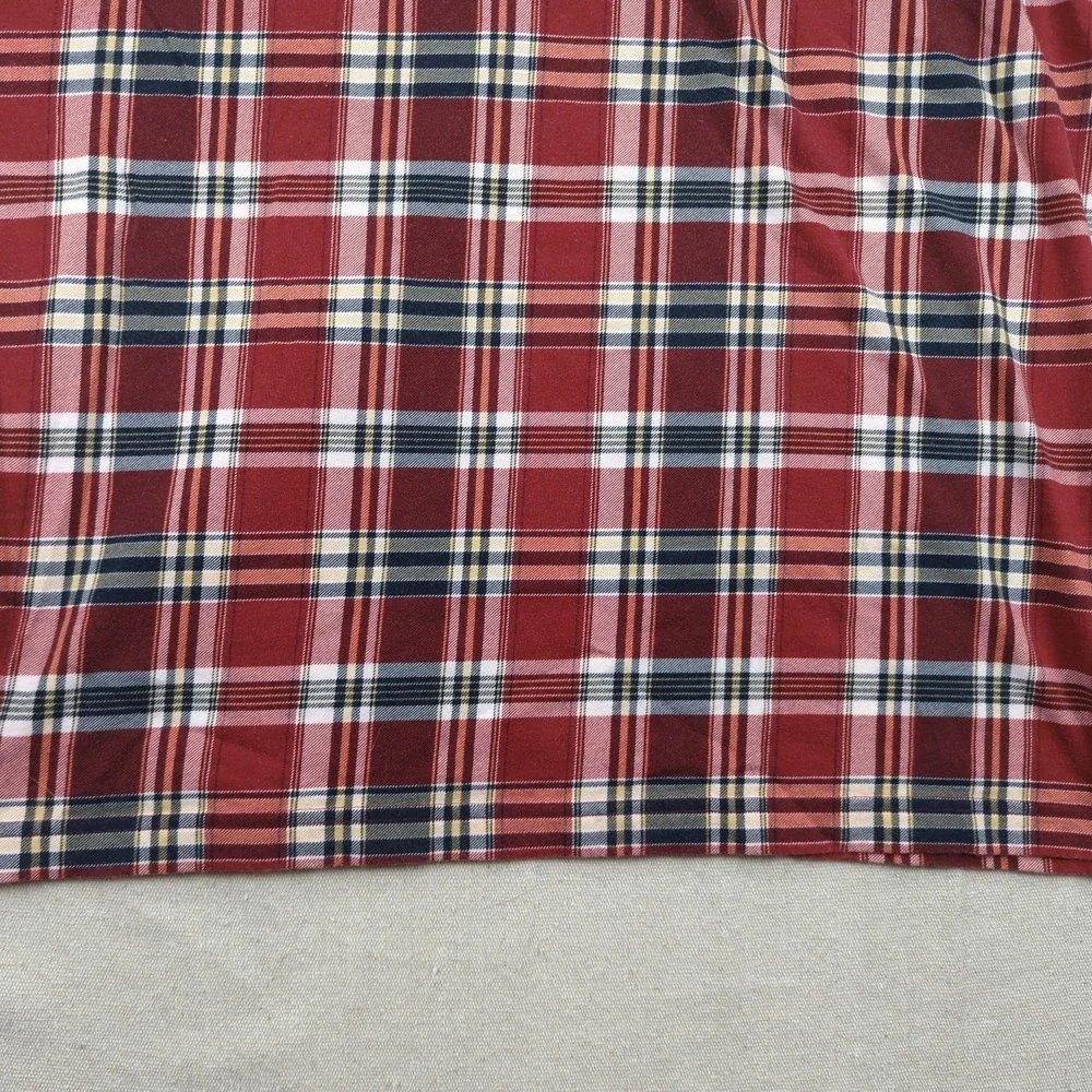 Vintage Chaps Ralph Lauren Shirt Large Red Tartan Plaid Preppy Casual‎